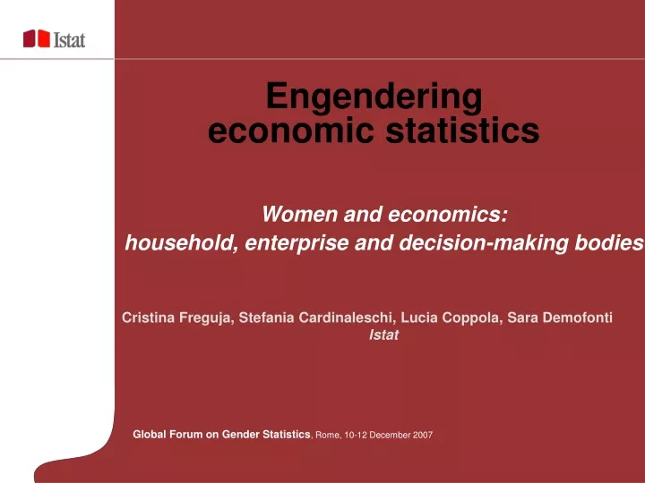 engendering economic statistics