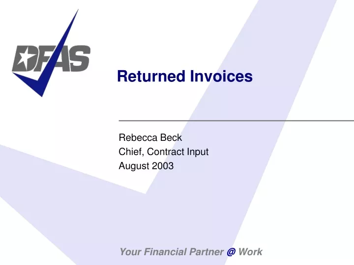 returned invoices