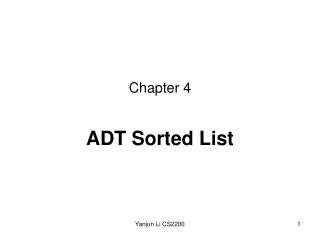 ADT Sorted List