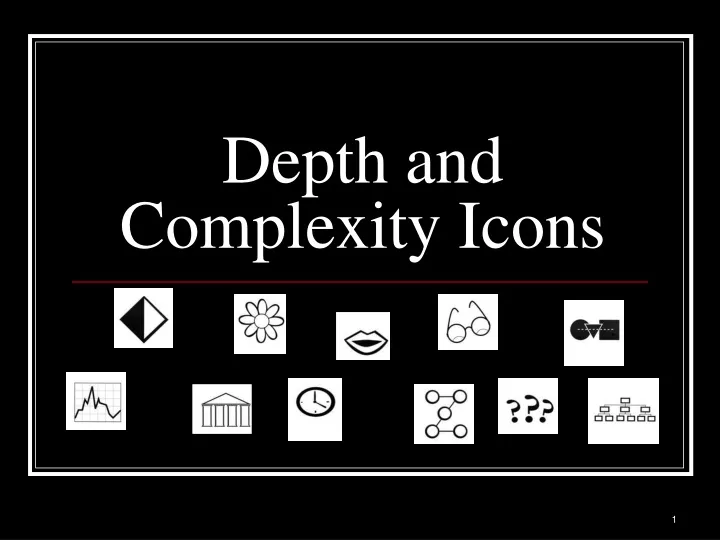 depth and complexity icons