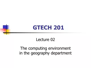 GTECH 201