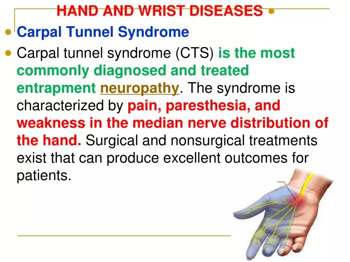hand and wrist diseases carpal tunnel syndrome