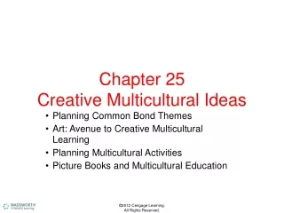 Chapter 25 Creative Multicultural Ideas