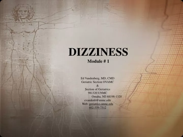 dizziness module 1