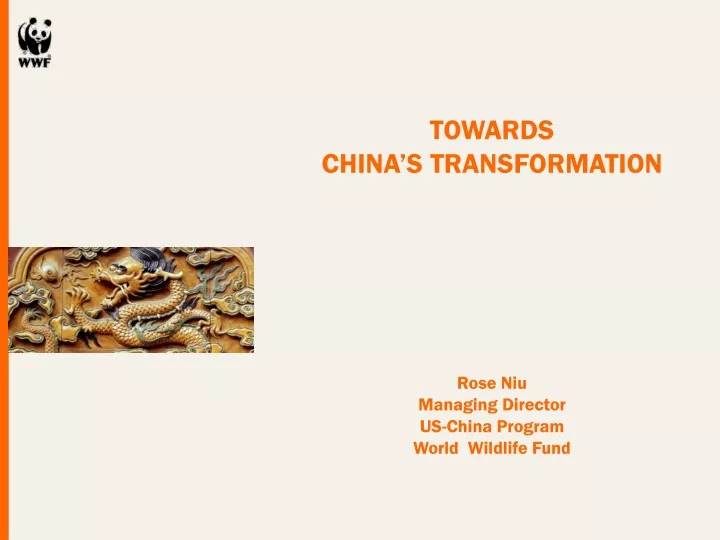 towards china s transformation rose niu managing