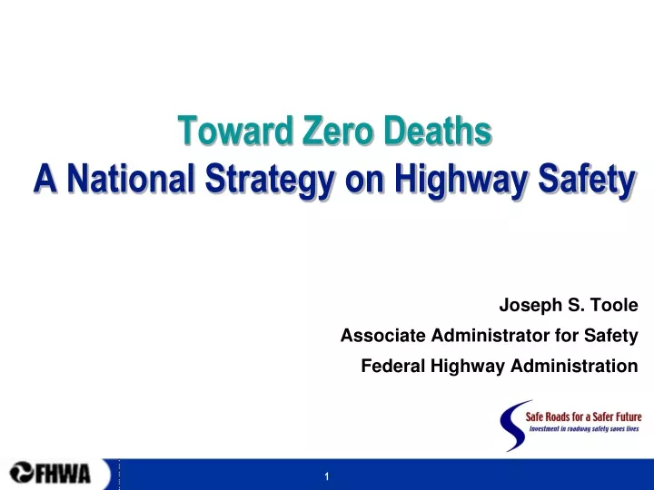 toward zero deaths a national strategy on highway safety