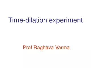 Time-dilation experiment