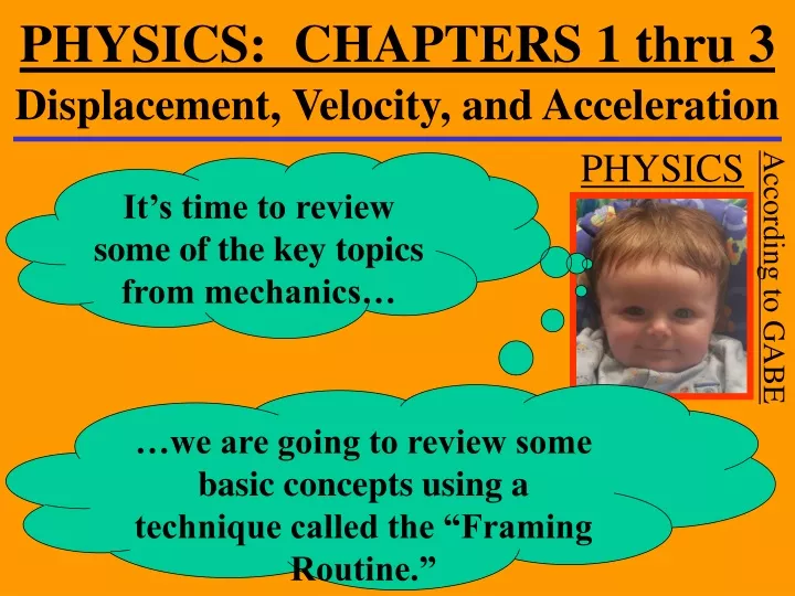physics chapters 1 thru 3