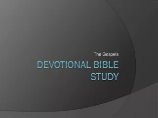Devotional Bible Study