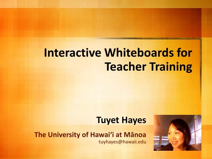 interactive whiteboards for teacher training