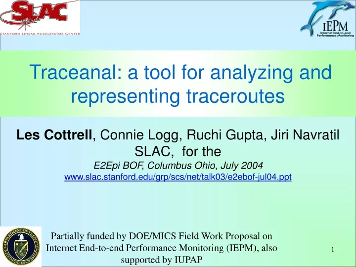 traceanal a tool for analyzing and representing traceroutes