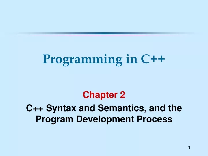 programming in c