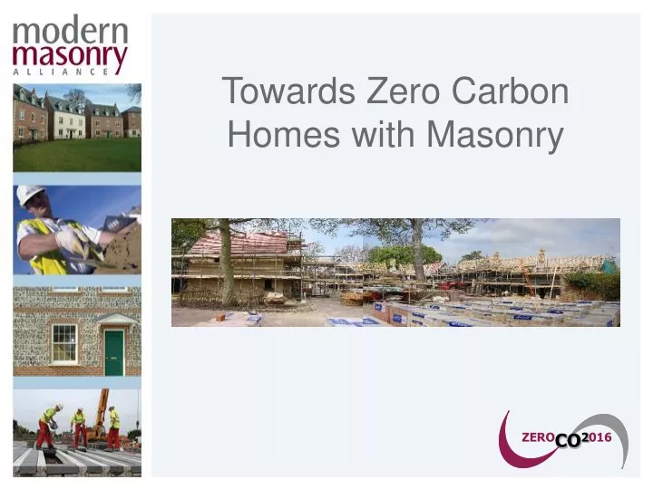 towards zero carbon homes with masonry