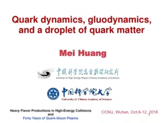 Quark dynamics, gluodynamics, and a droplet of quark matter