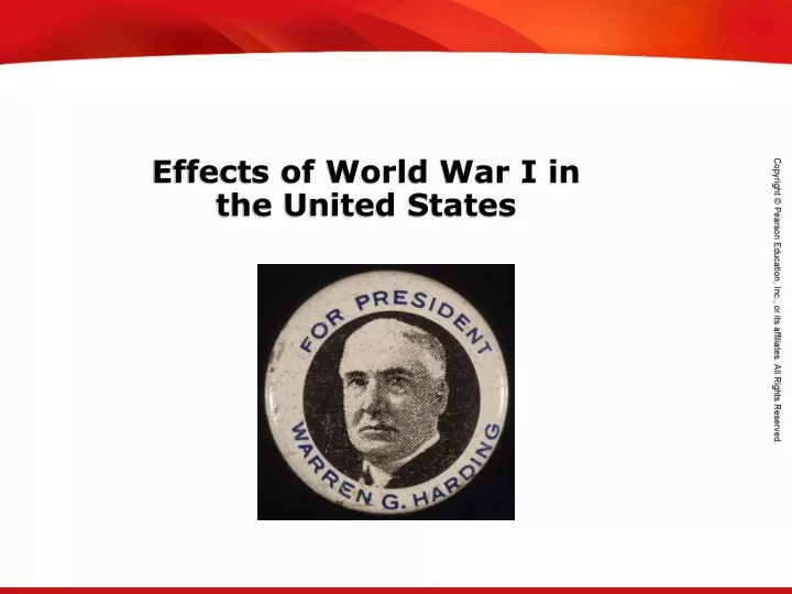effects of world war i in the united states