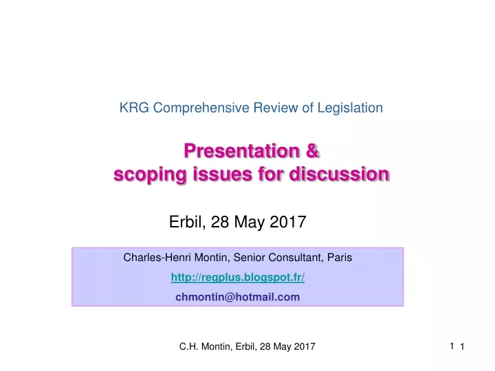 krg comprehensive review of legislation