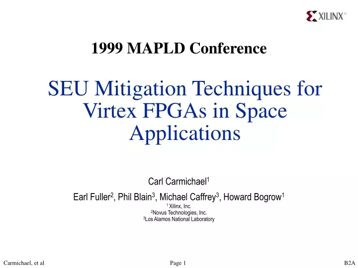 seu mitigation techniques for virtex fpgas in space applications