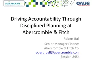 Driving Accountability Through Disciplined Planning at Abercrombie &amp; Fitch