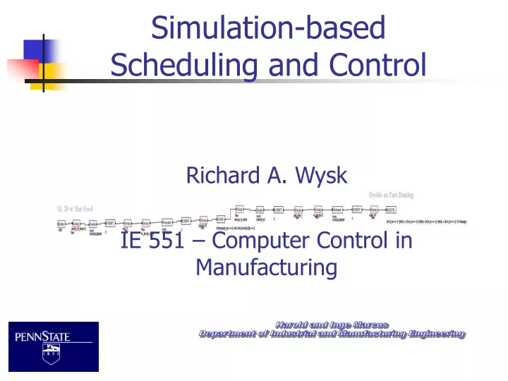 simulation based scheduling and control