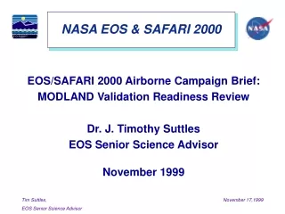 NASA EOS &amp; SAFARI 2000