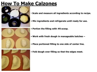 How To Make Calzones