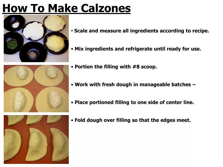 how to make calzones