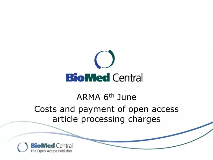 arma 6 th june costs and payment of open access article processing charges