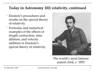 Today in Astronomy 102: relativity, continued