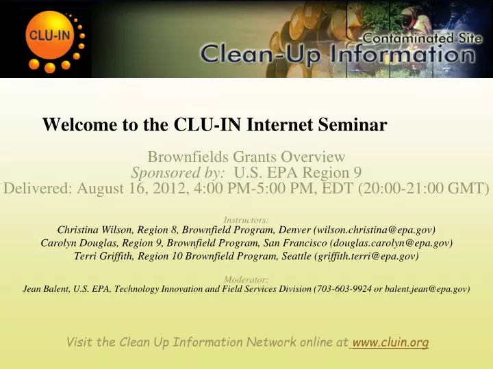 welcome to the clu in internet seminar