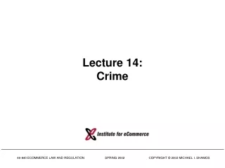 Lecture 14: Crime