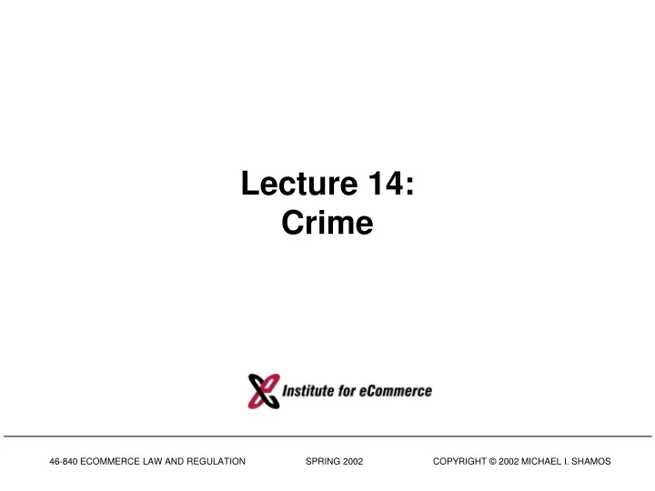lecture 14 crime