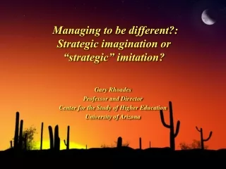 Managing to be different?: Strategic imagination or  “strategic” imitation?