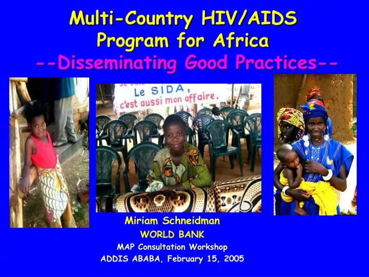 multi country hiv aids program for africa disseminating good practices