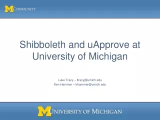 Shibboleth and uApprove at University of Michigan