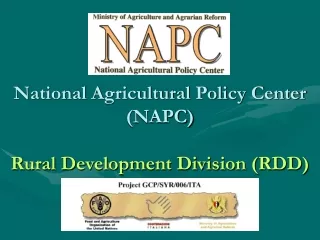National Agricultural Policy Center (NAPC) Rural Development Division (RDD)