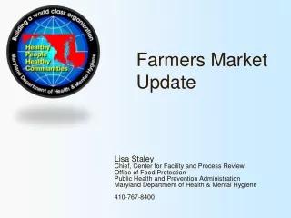 Farmers Market Update