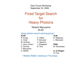 Fixed Target Search  for  Heavy Photons