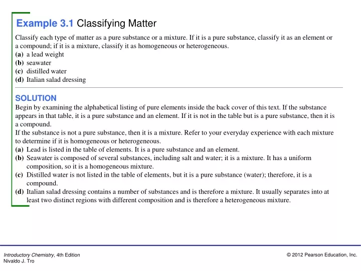 example 3 1 classifying matter
