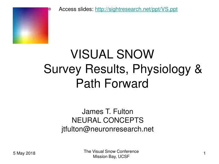 visual snow survey results physiology path forward