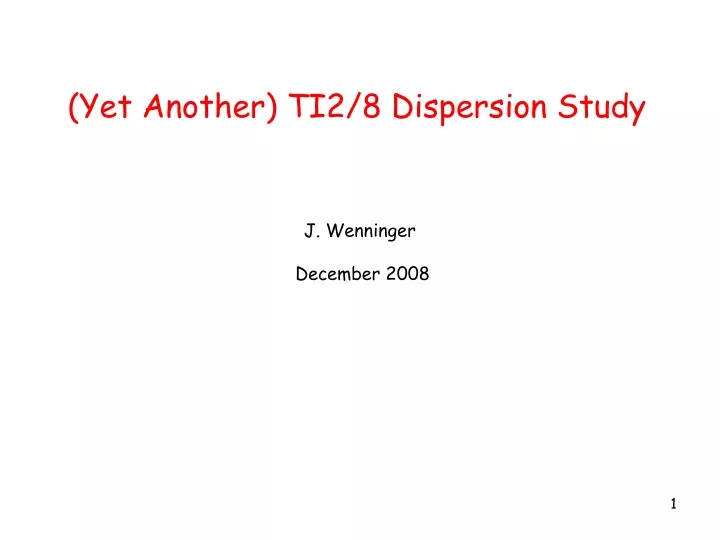 yet another ti2 8 dispersion study