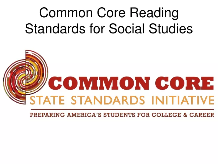 common core reading standards for social studies