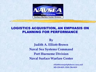 LOGISTICS ACQUISITION, AN EMPHASIS ON PLANNING FOR PERFORMANCE
