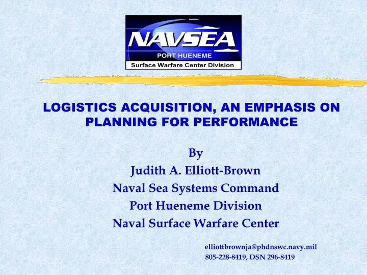 logistics acquisition an emphasis on planning for performance