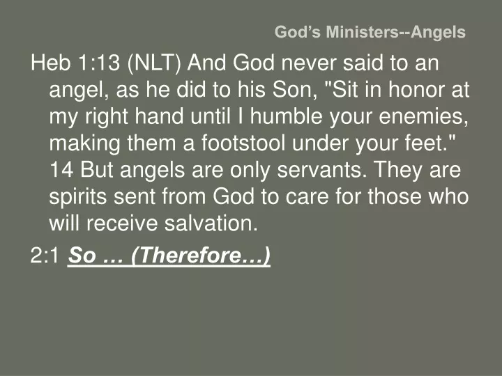 god s ministers angels