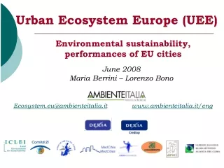Environmental sustainability, performances of EU cities