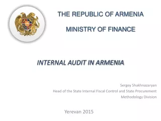 INTERNAL AUDIT IN ARMENIA