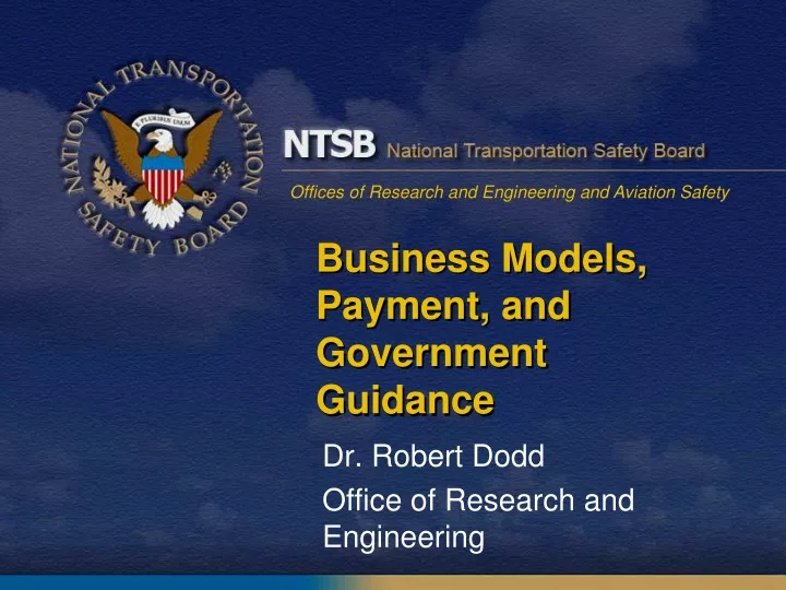 business models payment and government guidance