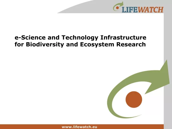 e science and technology infrastructure