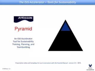 Pyramid An ISIS Accelerator Tool for Sustainability Training, Planning, and Teambuilding