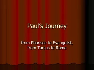 Paul’s Journey